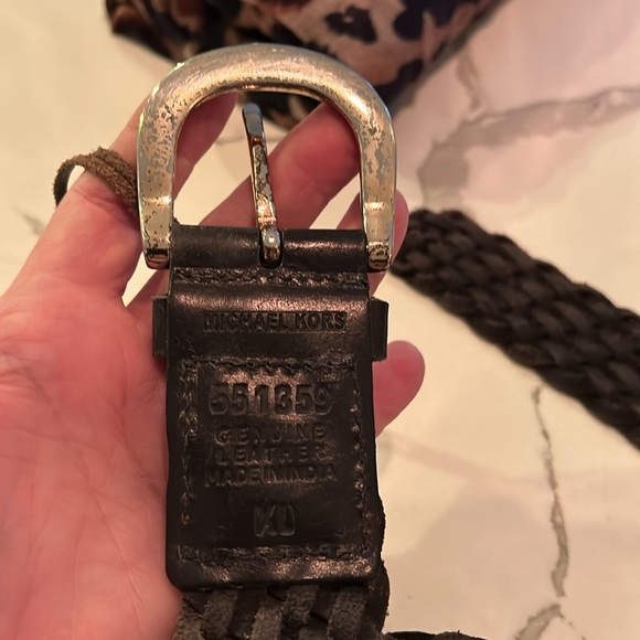 Michael Kors lattice woven leather belt - Picture 6 of 6